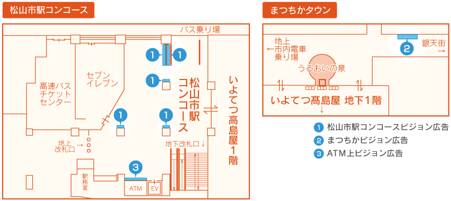 松山市駅コンコース・まつちかタウン